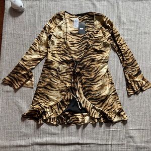 Tiger print top
